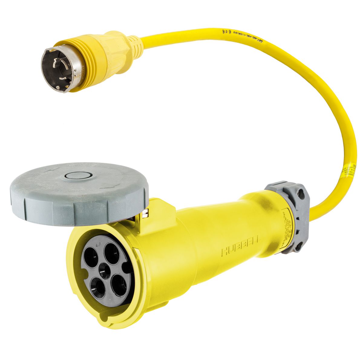 Product image for HUB HBL61CM100 CABLE MARINE SHIP TO SHORE ADAPTER 100A 125/250V TO 50A 125/250V