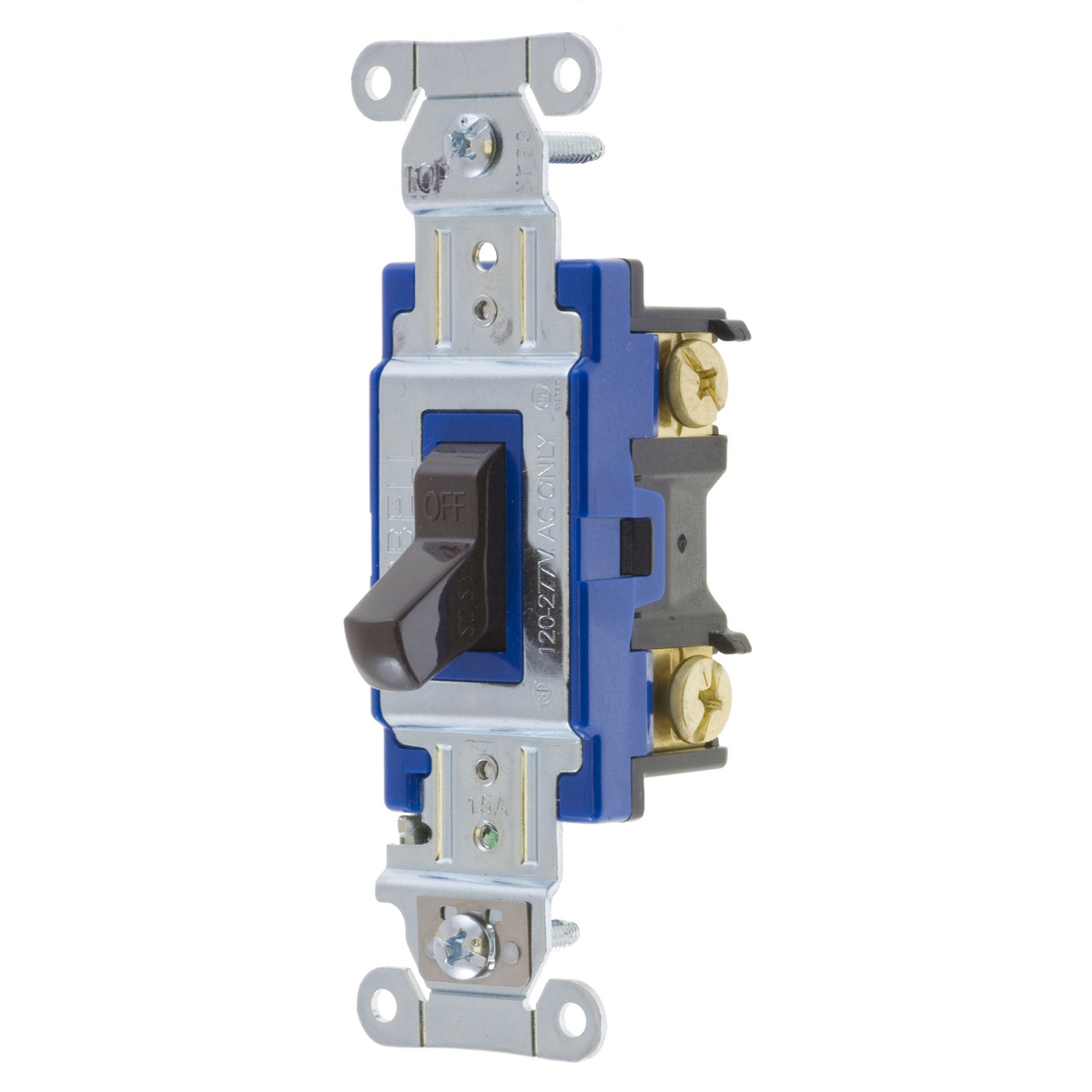 Product image for Switch toggle 1-pole 15A 120/277VAC brown