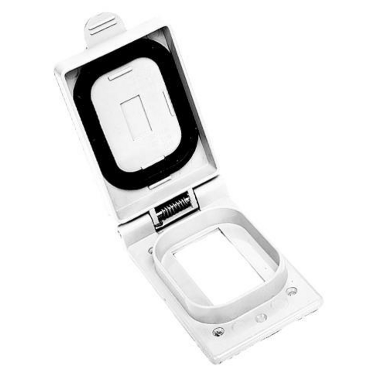 Product image for Plate weatherproof PVC for receptacles grey