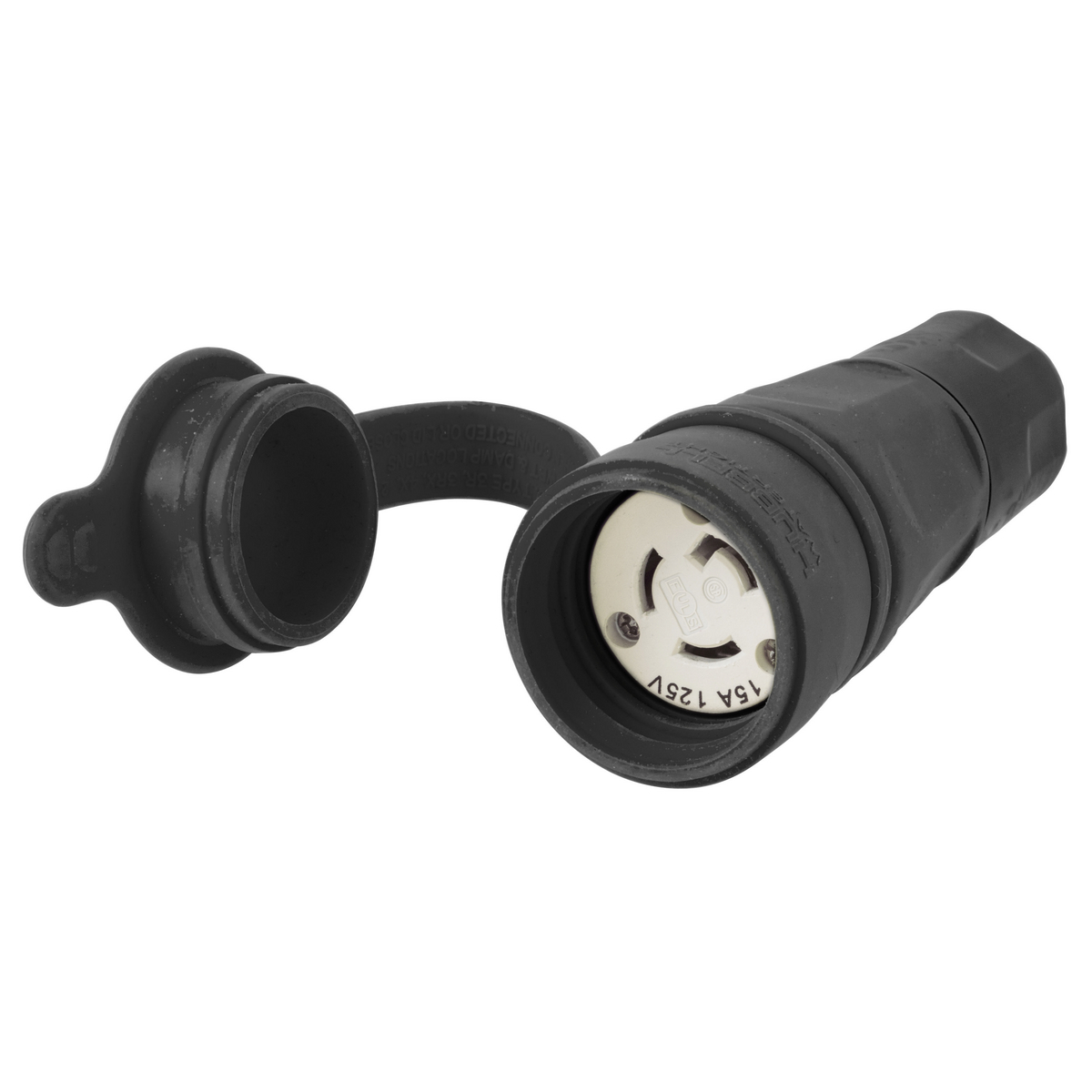 Product image for WATERTIGHT CONN,L5-15R, 15A/125V, BK