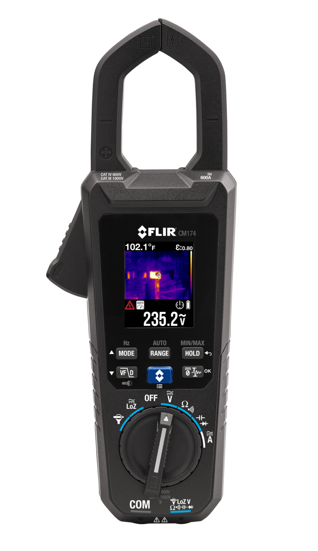 FLIR CM174 METER CLAMP 600A AC 1000V AC/DC TRUE RMS WITH BUILT IN THERMAL IMAGER IGM