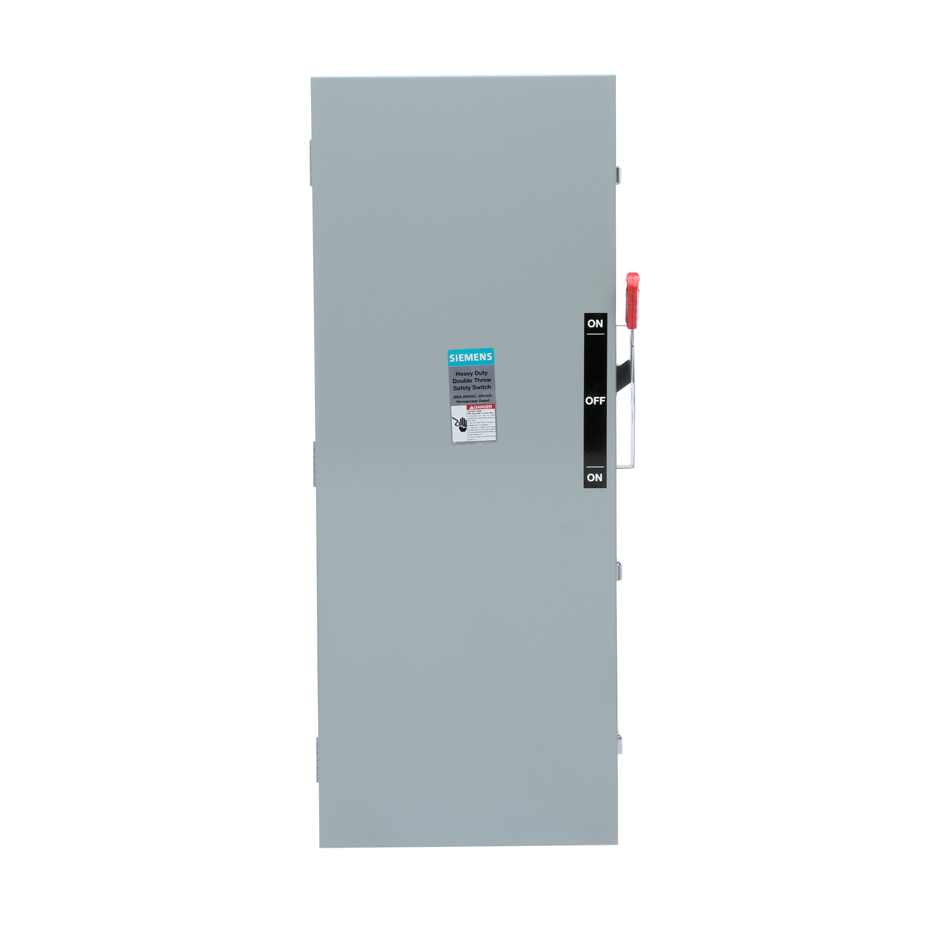 Product image for Transfer manual 3-pole NEMA-1 100A 240/250VAC/DC
