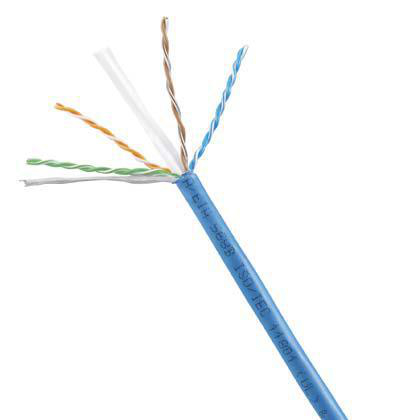 Product image for PANDUIT PUP6504BU-UY-S CABLE TX6500 CAT6 ENHANCED PLENUM UTP 4PAIR COPPER