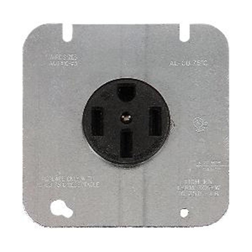 COOPER WIRING 1168-2 Straight Blade Receptacle 50 A, 14-50 Black