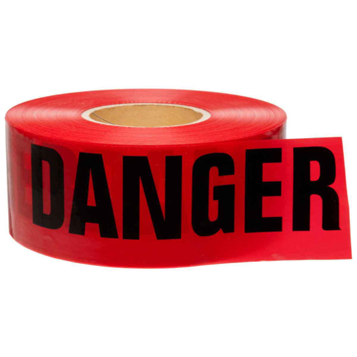 Product image for Tape DANGER polyethylene black/red 3inx1000ft
