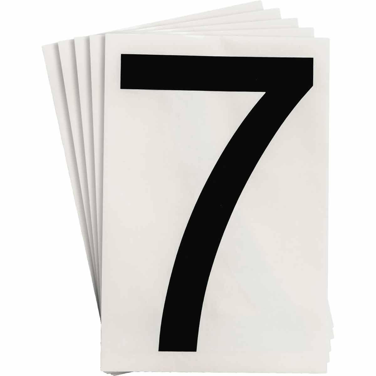Product image for ToughStripe® Floor Marking Polyester Number 7 Markers - Black, 6" x 8"