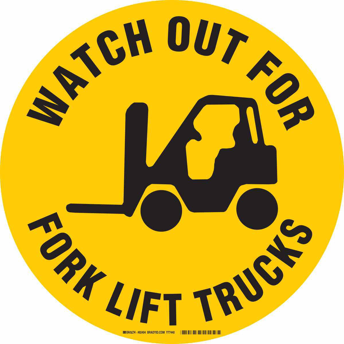 Product image for Sign WATCH OUT FOR FORKLIFT TRUCKS vinyl 17in