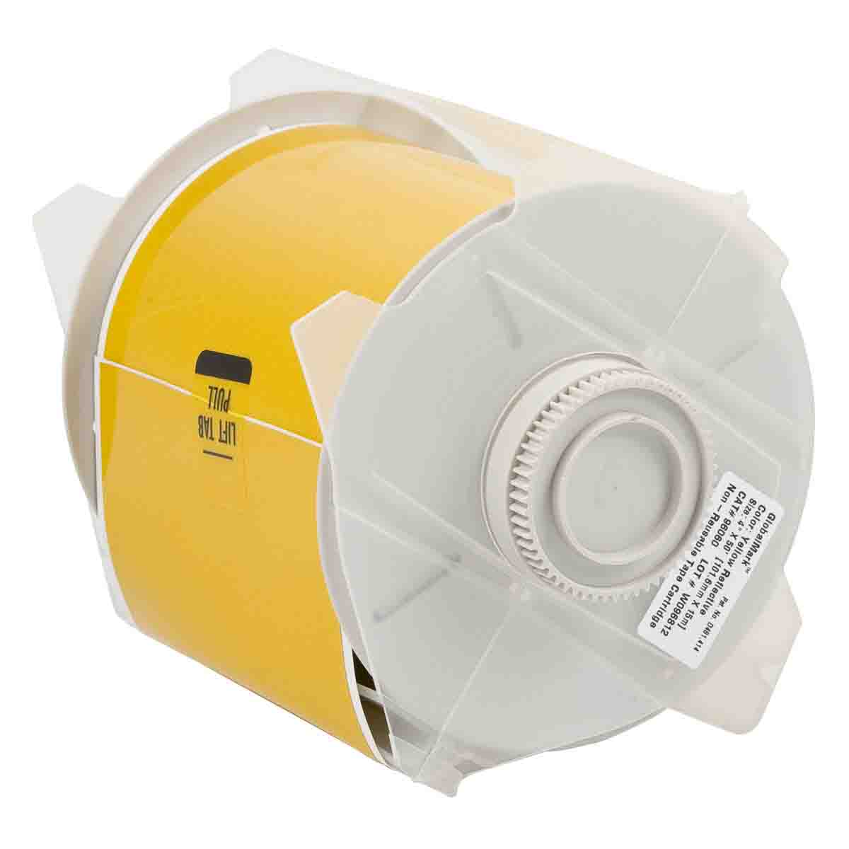 Product image for Tape GLOBALMARK vinyl yellow 4inx100ft