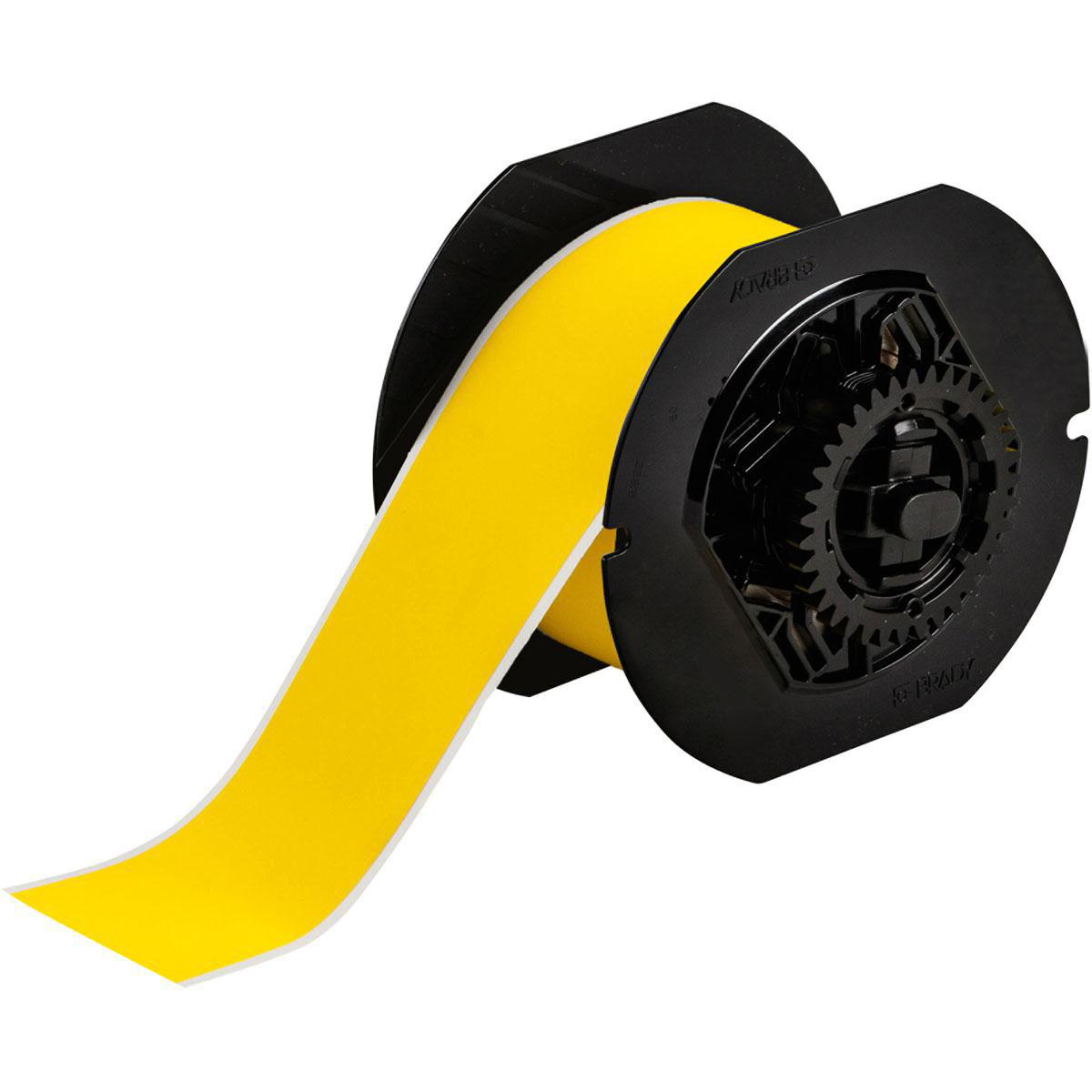 Product image for B30 Series ToughWash Polyester Labels, 2.25" W x 50' L, Yellow