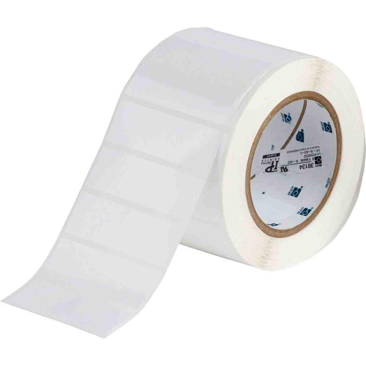 Product image for Workhorse Glossy Polyester Labels, 1" H x 3" W, Roll of 3000 Labels, White