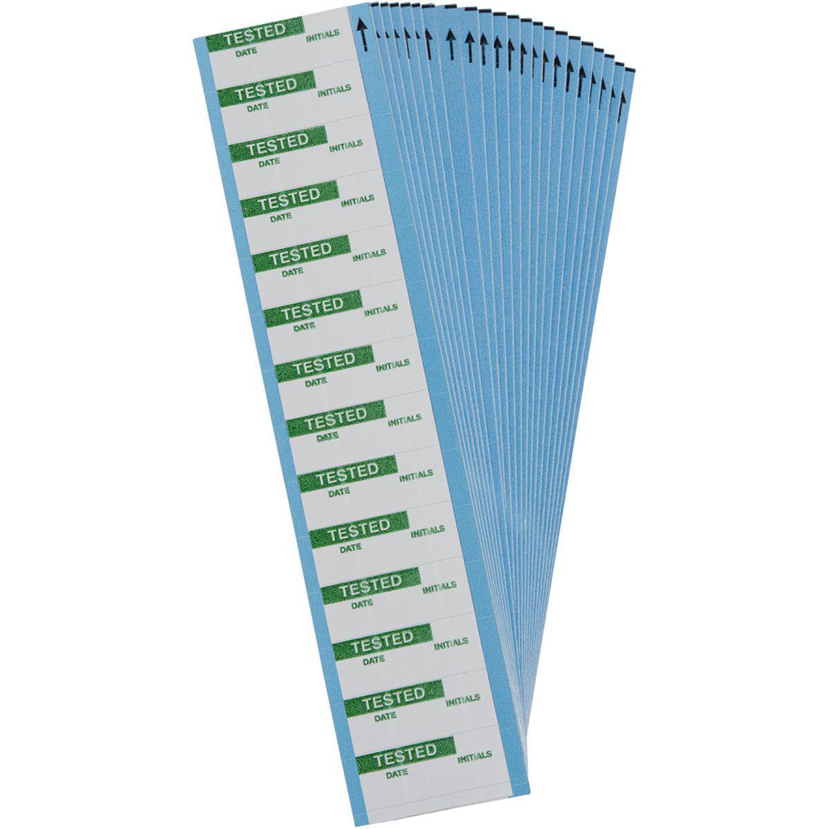 Product image for Quality Control Labels 0.625 in H x 1.5 in W Alum Foil Green/White 25 Cards/Pk