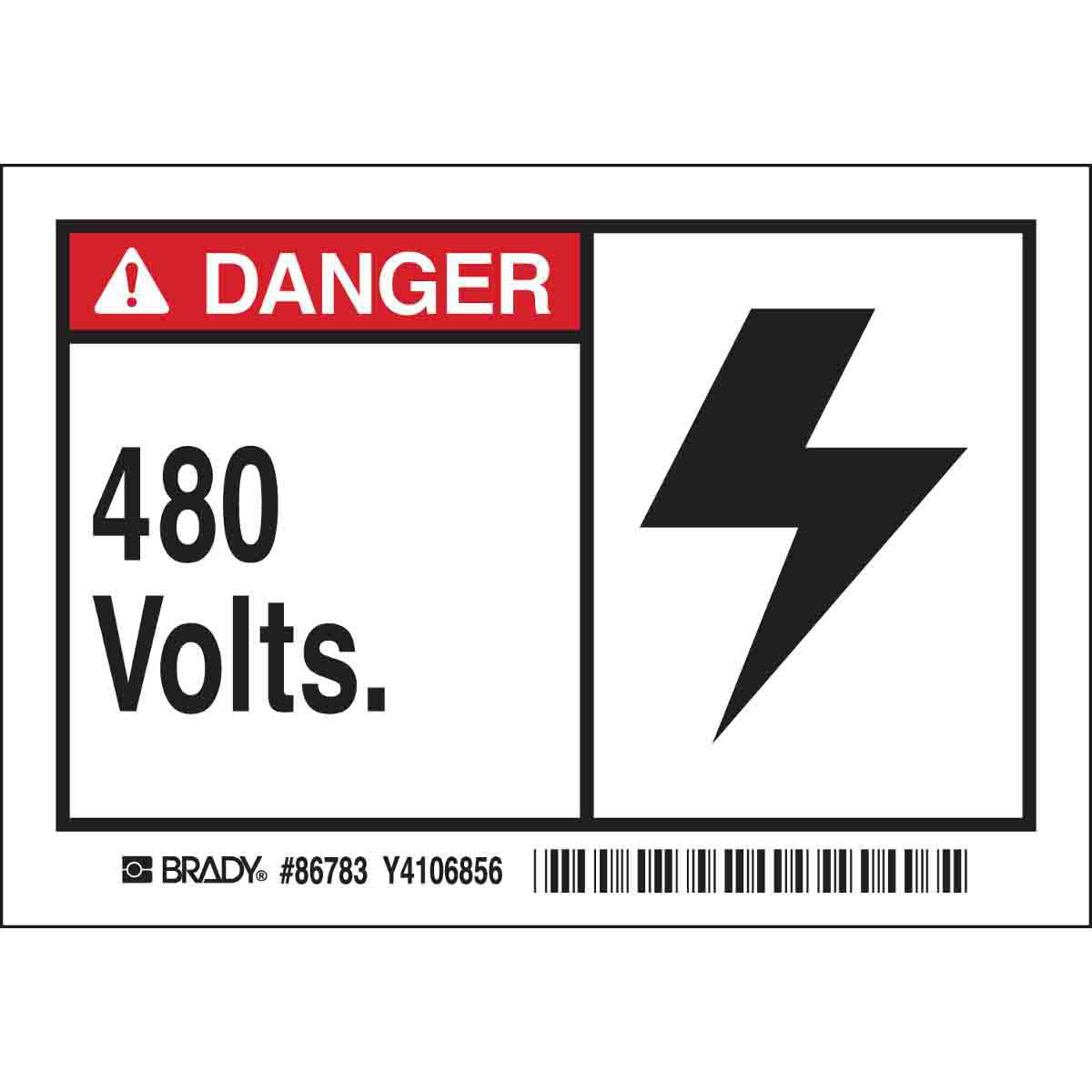 Product image for Label DANGER 3-1/2x5in