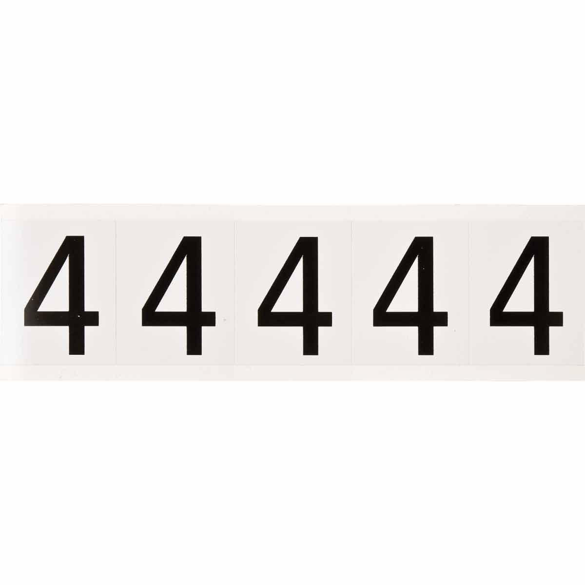 Product image for Label "M" helvetica QUIK-LITE white vinyl 1in