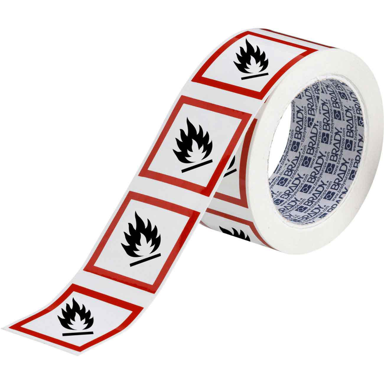 Product image for GHS Flammable Picto Label, 2" H x 2" W x .035" D