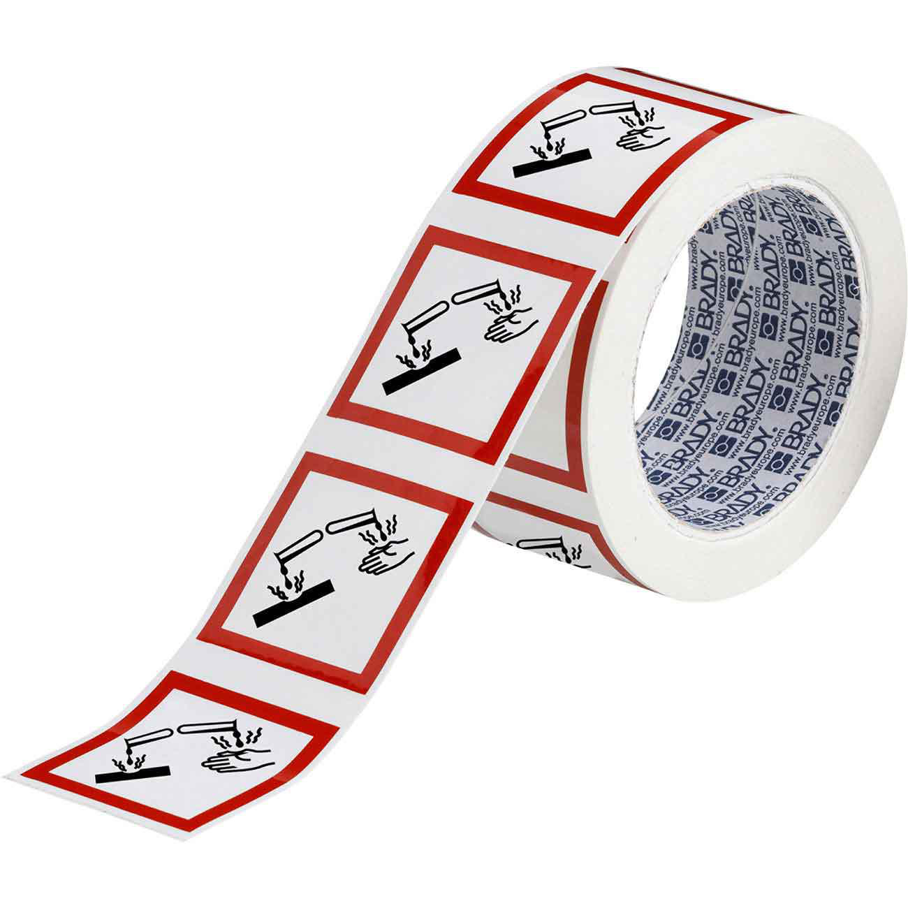 Product image for GHS Corrosive Picto Label, 2" H x 2" W x .035" D