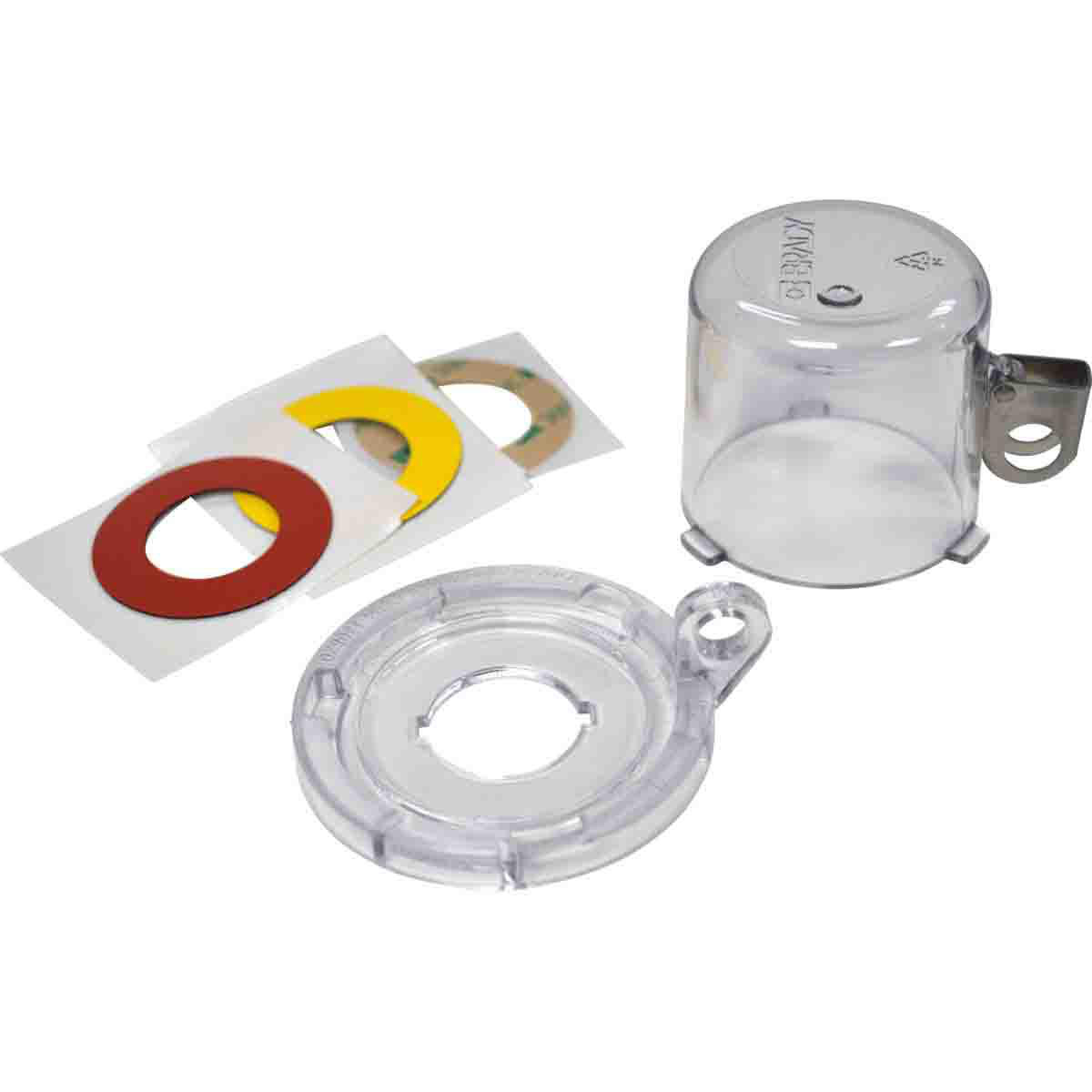 Product image for Clear Push Button Lockout, Medium Base + Medium Cover, Button 22 mm