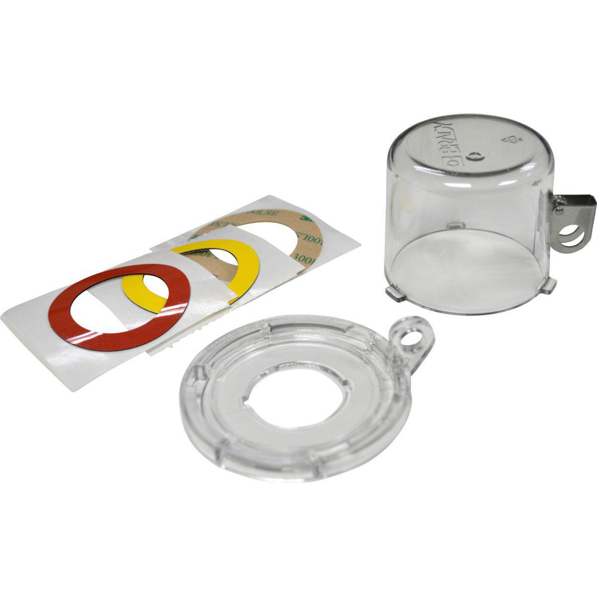 Product image for Clear Push Button Lockout, Large Base + Medium Cover, Button 30 mm