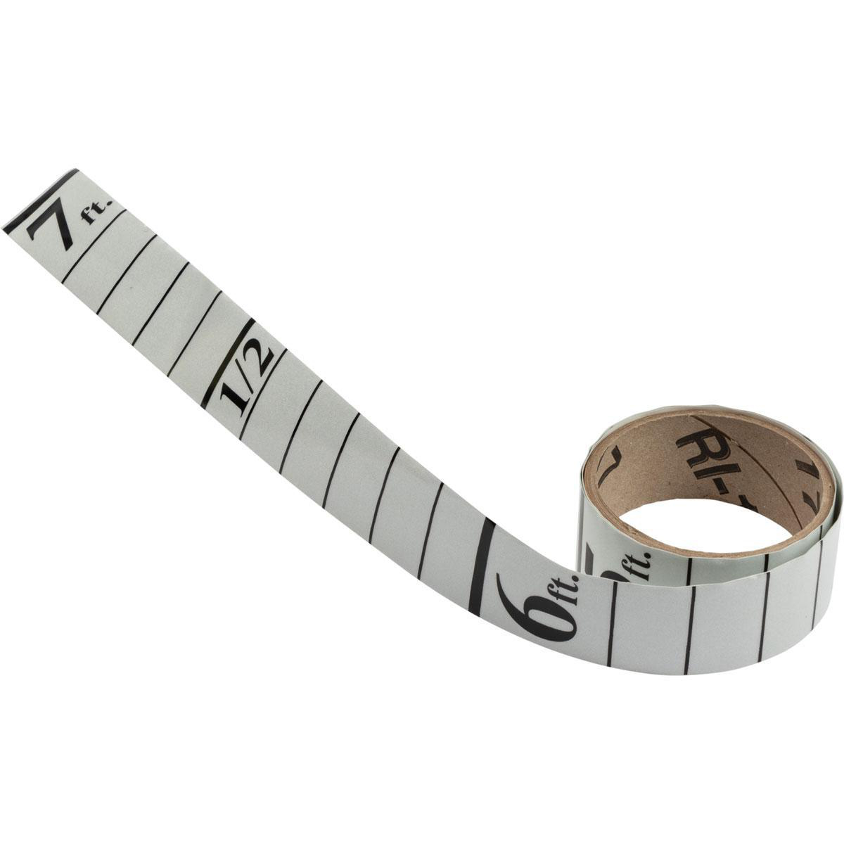 Product image for Reflective Height Indicator Tape, 3 ft H x 1.5" W, Black on White