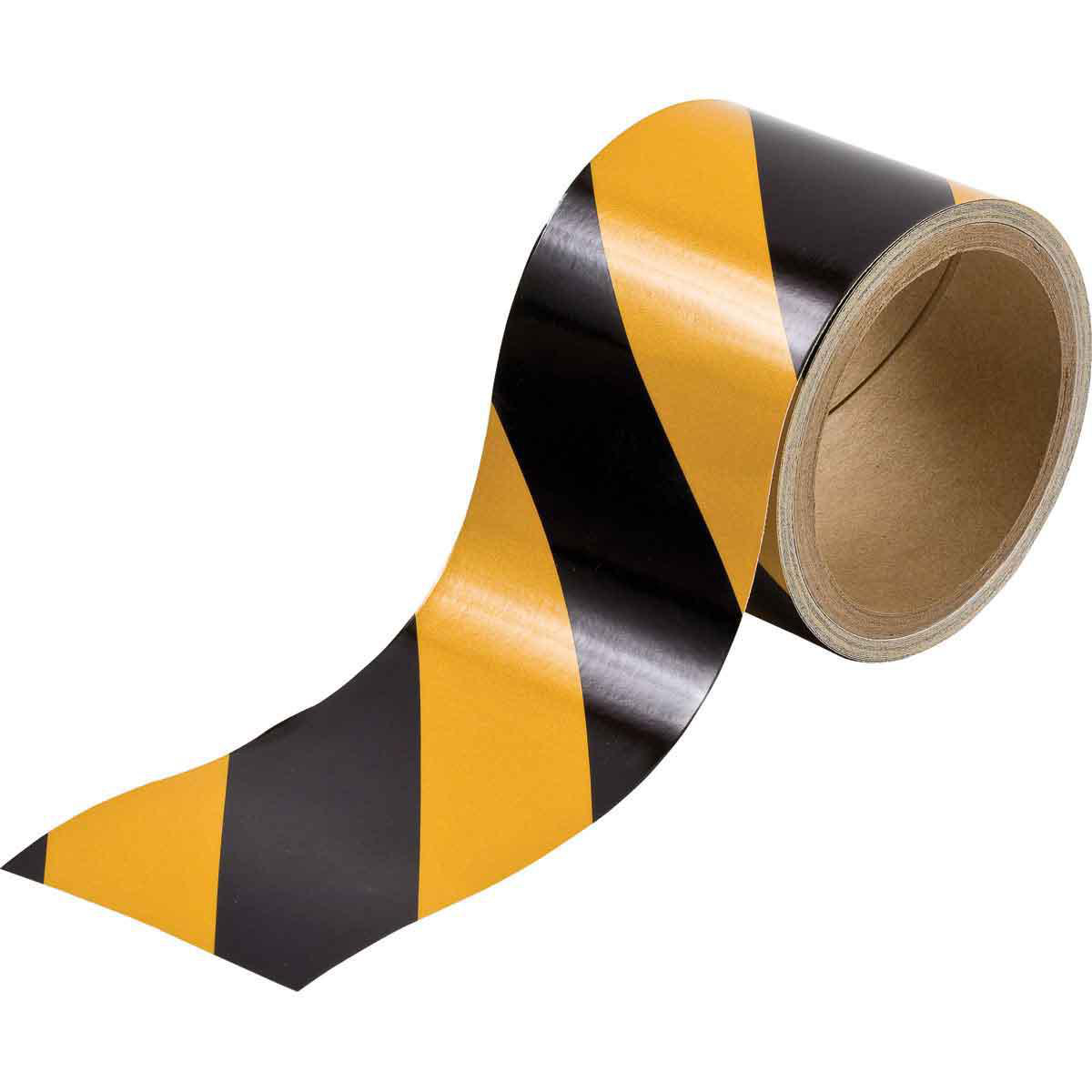 Product image for Tape reflective stripe vinyl black/yel 3inx5yds