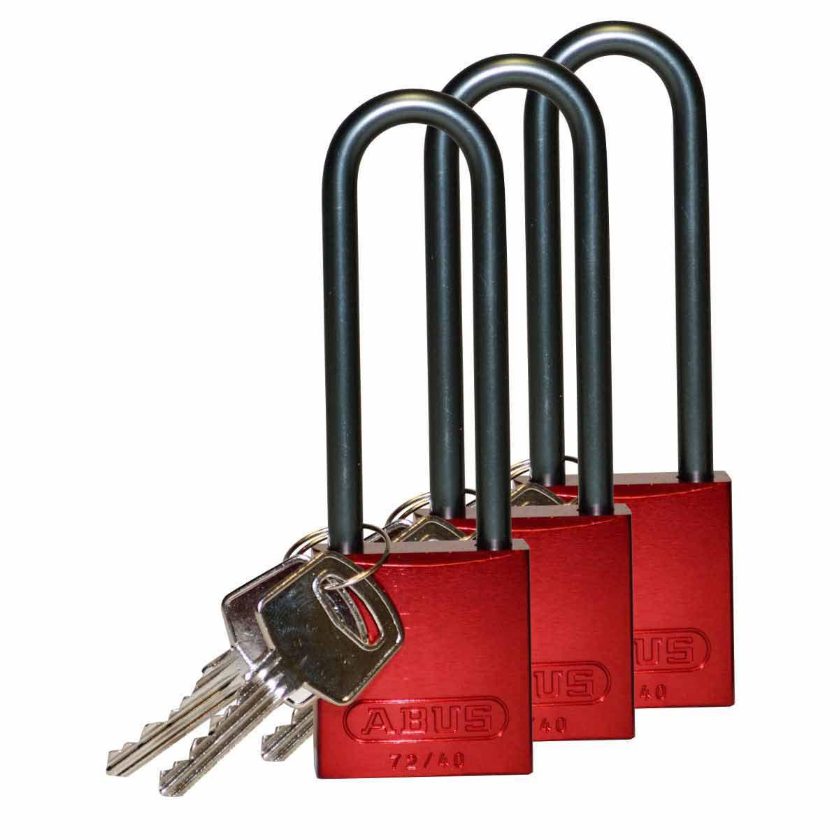 Product image for ABUS Standard Size Aluminum Padlocks - 6-Pin Cylinder, 3 in. Shackle Clearance, Keyed Alike