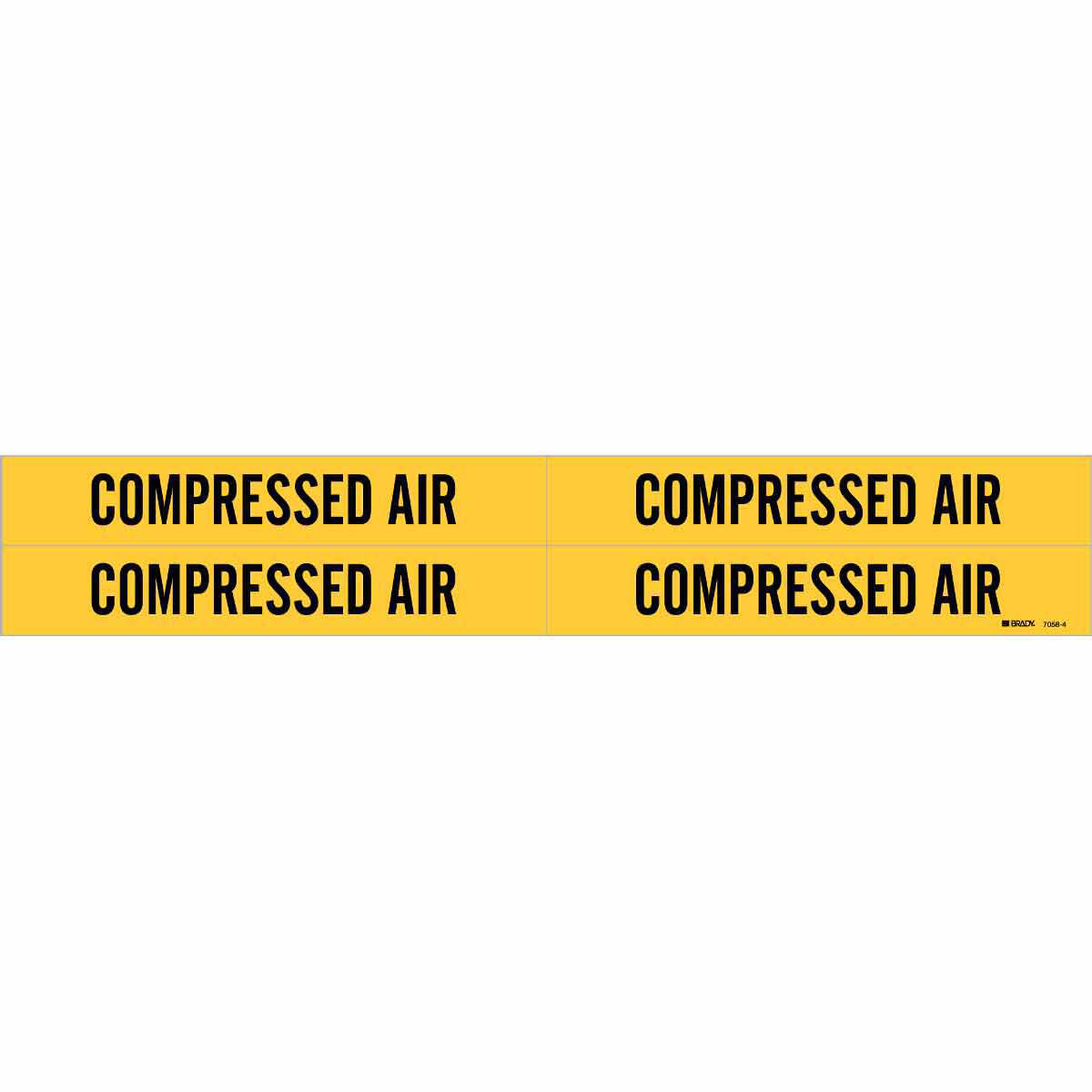 Product image for Label pipe marker COMPRESSED AIR 1-1/8x7in