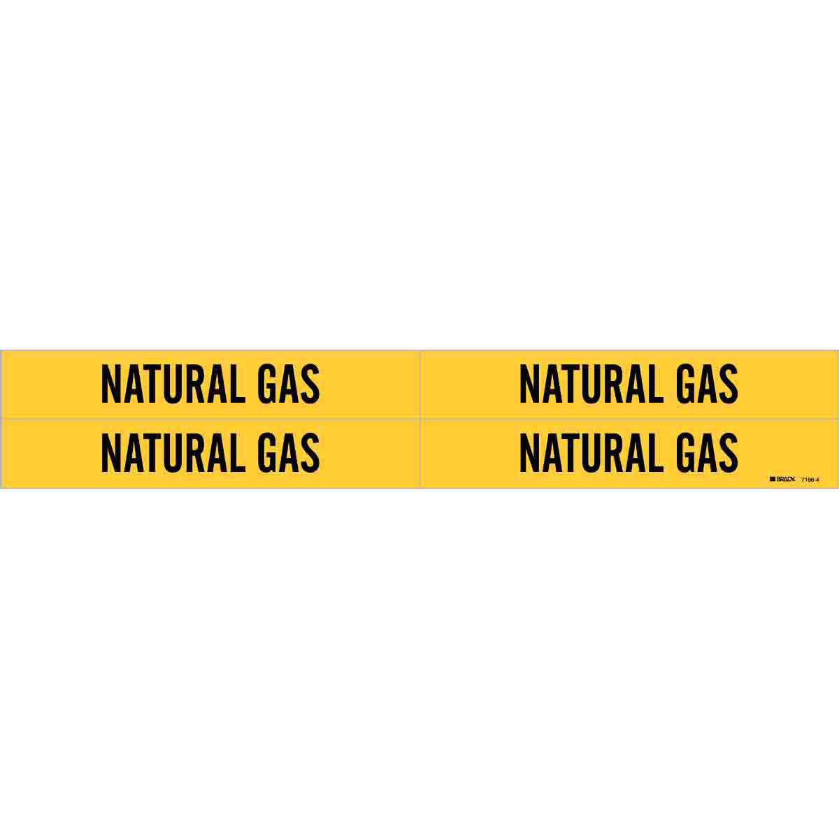 Product image for Label pipe marker NATURAL GAS 1-1/8x7in