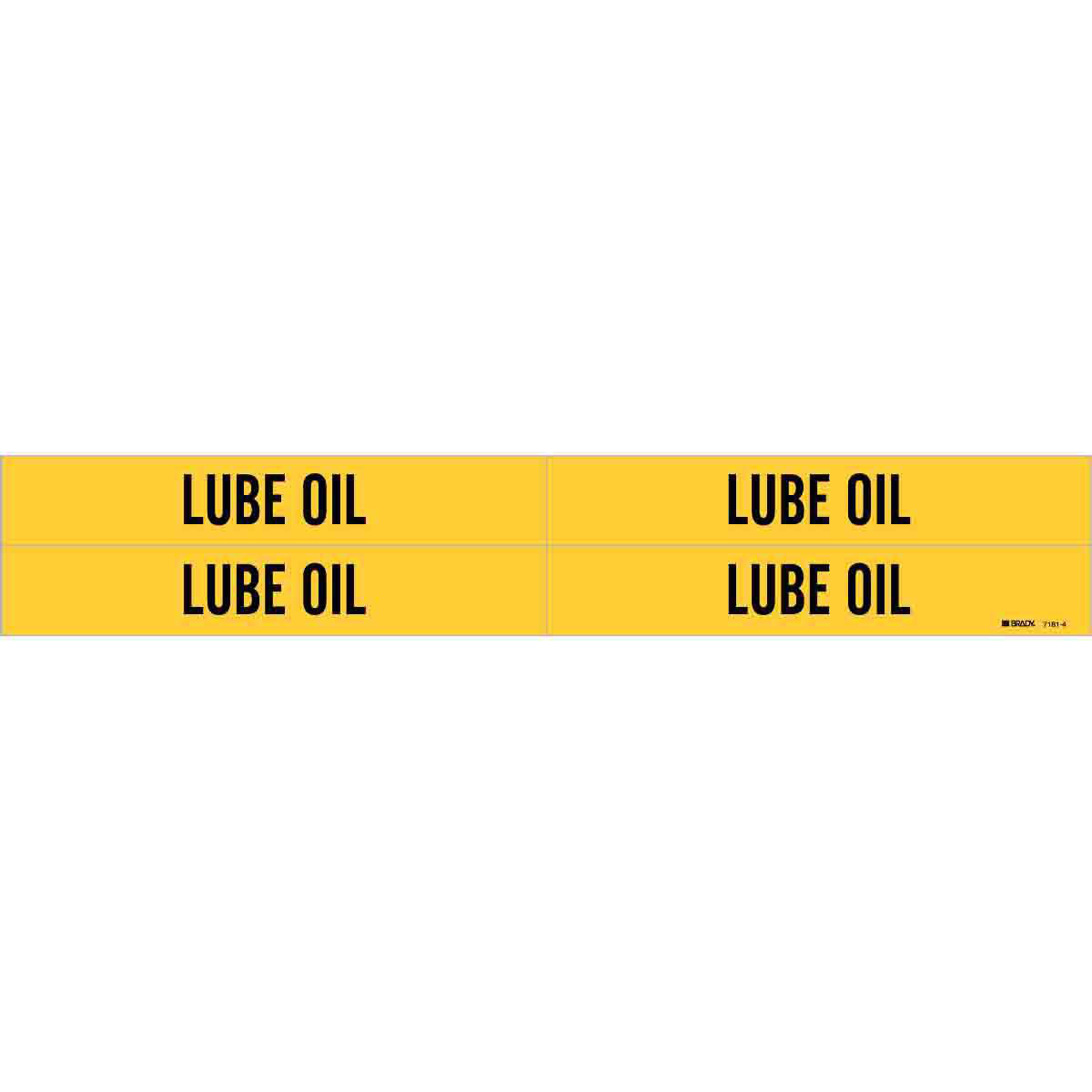 Product image for Label pipe marker LUBE OIL 1-1/8x7in