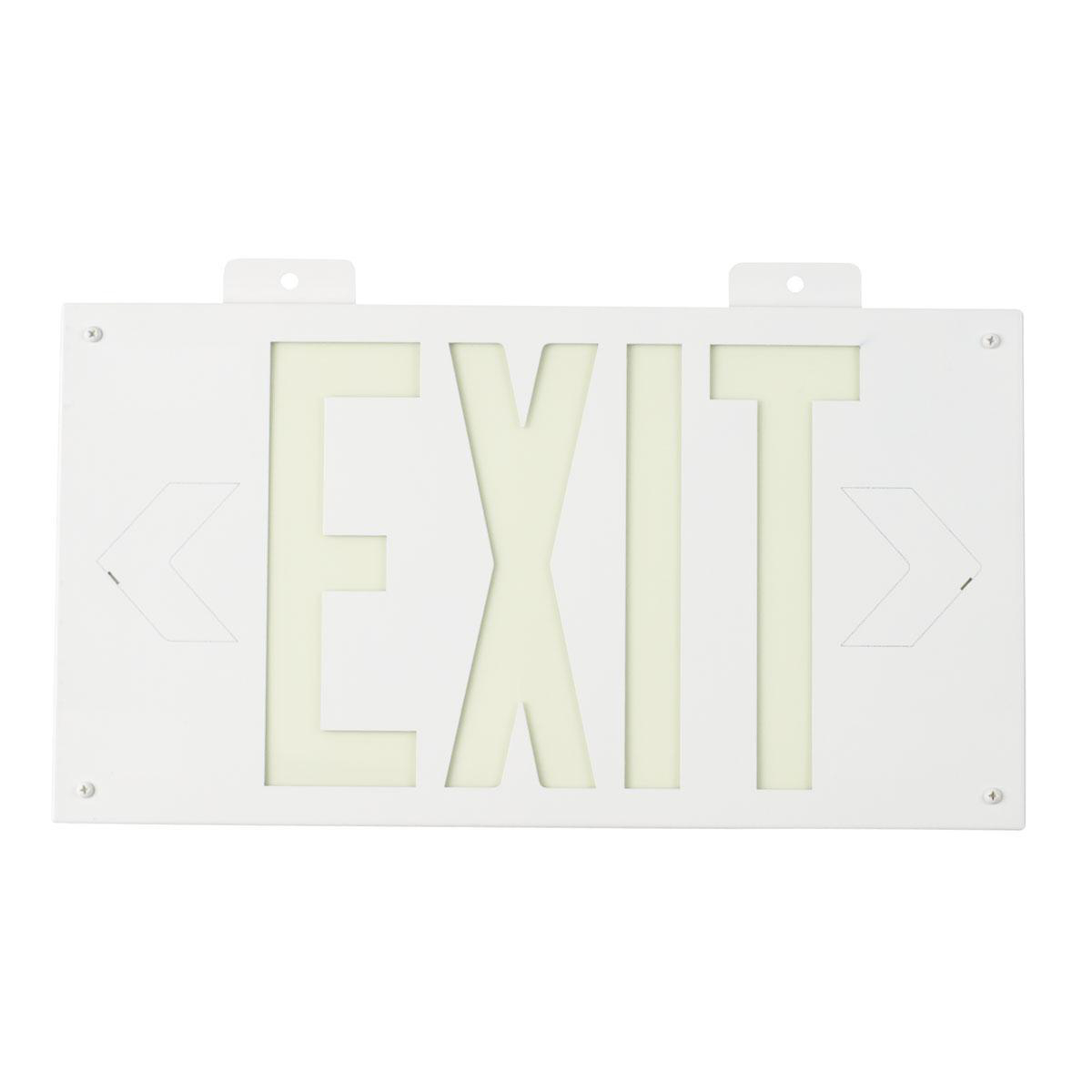 Product image for BradyGlo Exit Sign, 8.25" H x 15.25" W x 0.25" D, Glow