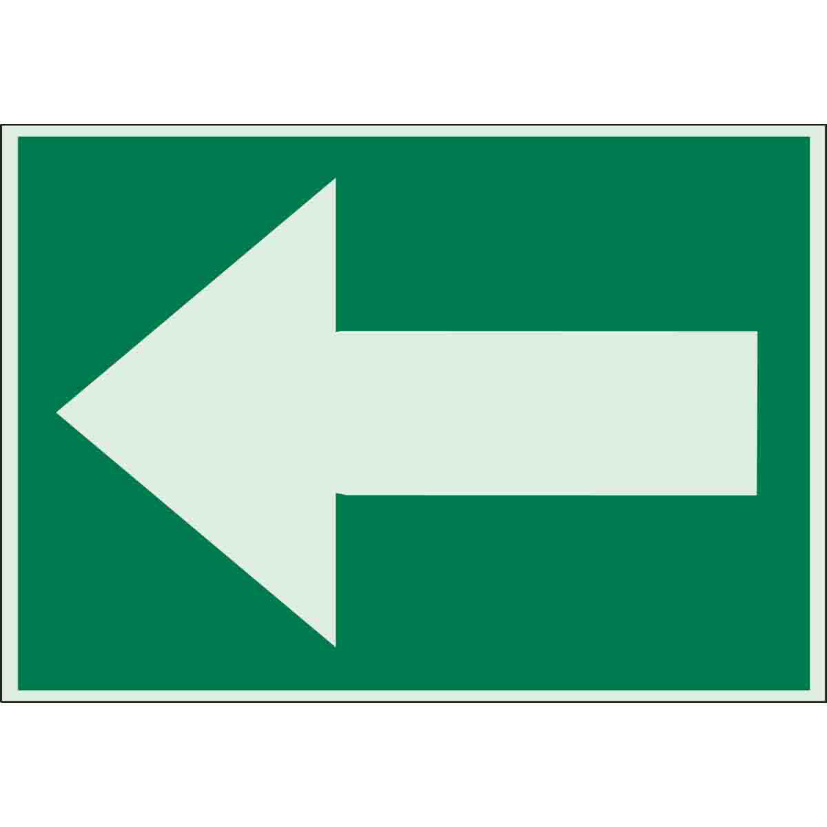 Product image for Left Arrow Sign, 7" H x 10" W x 0.008" D