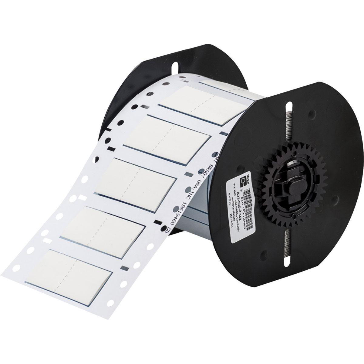 Product image for B33 Series PermaSleeve Single-sided Polyolefin Wire Marking Sleeves, 0.5" Dia x 1" W, White