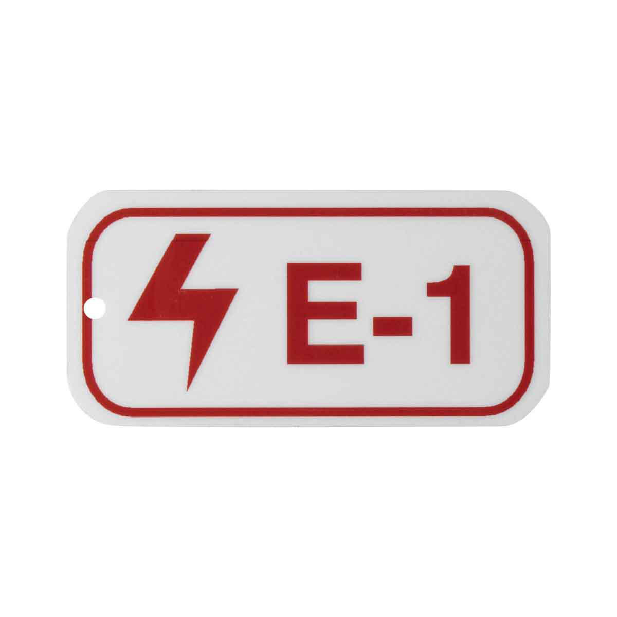 Product image for Energy Source Tags for Electrical, E-1, Red on White