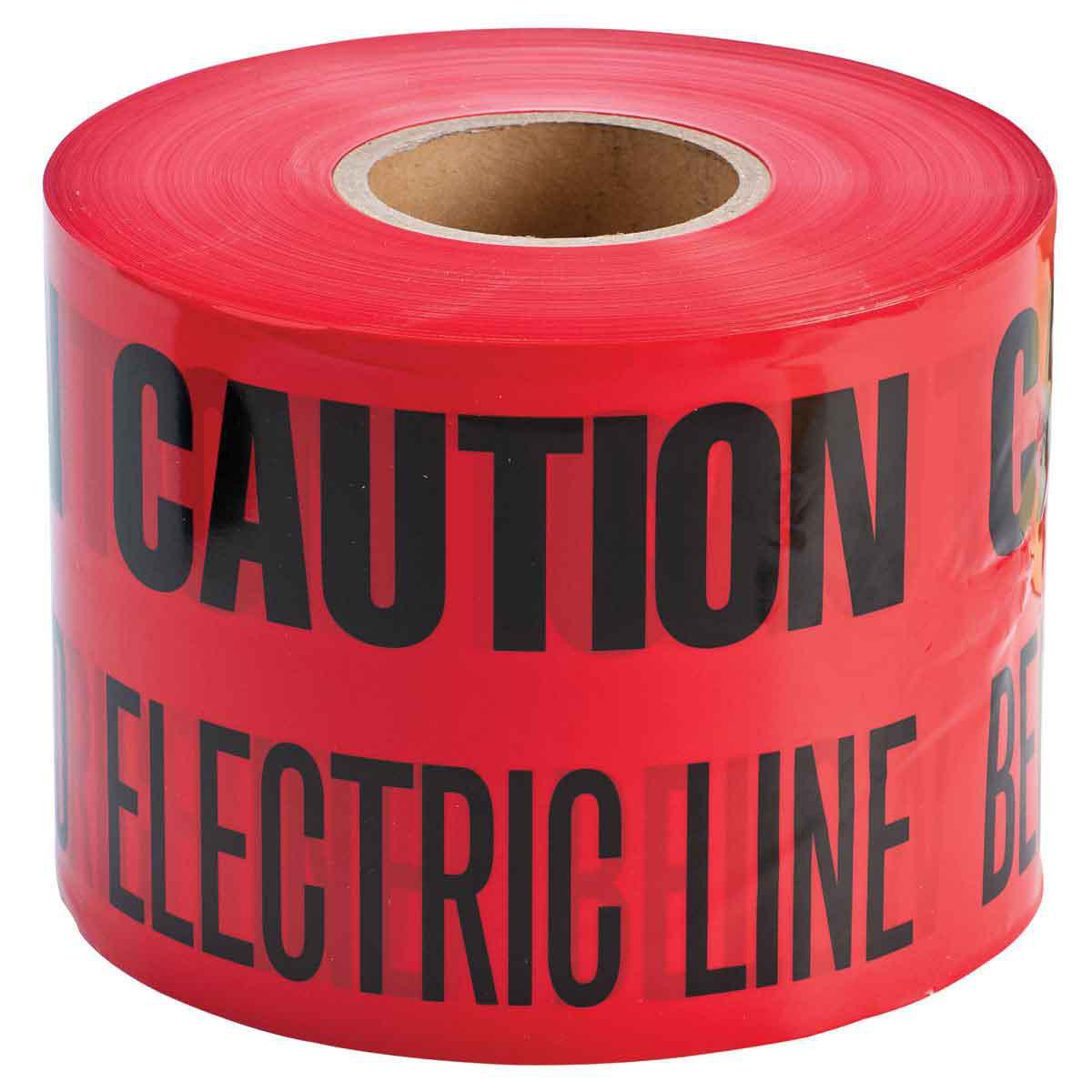 Product image for Tape warning polyethylene red 6inx1000ft