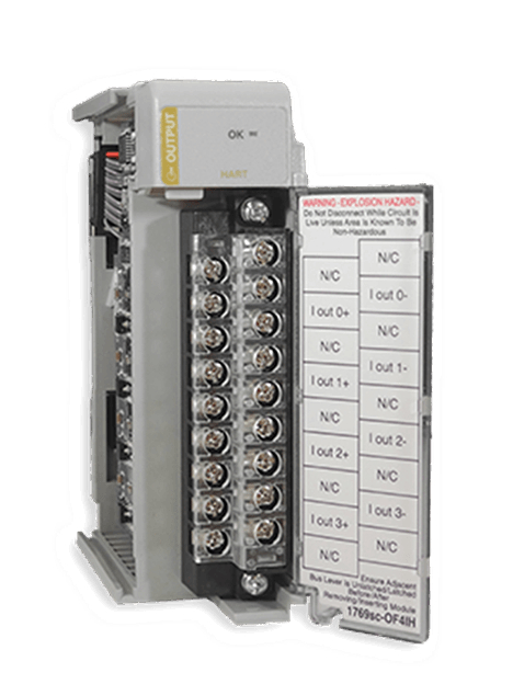 Product image for SPECTR 1769SC-OF4IH FOUR CHANNEL ANALOG OUTPUT WITH HART PROTOCOL CURRENT ONLY