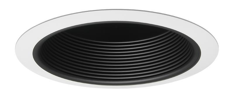 Product image for 6IN Full Black Baffle Trims, Black, White Trim Ring