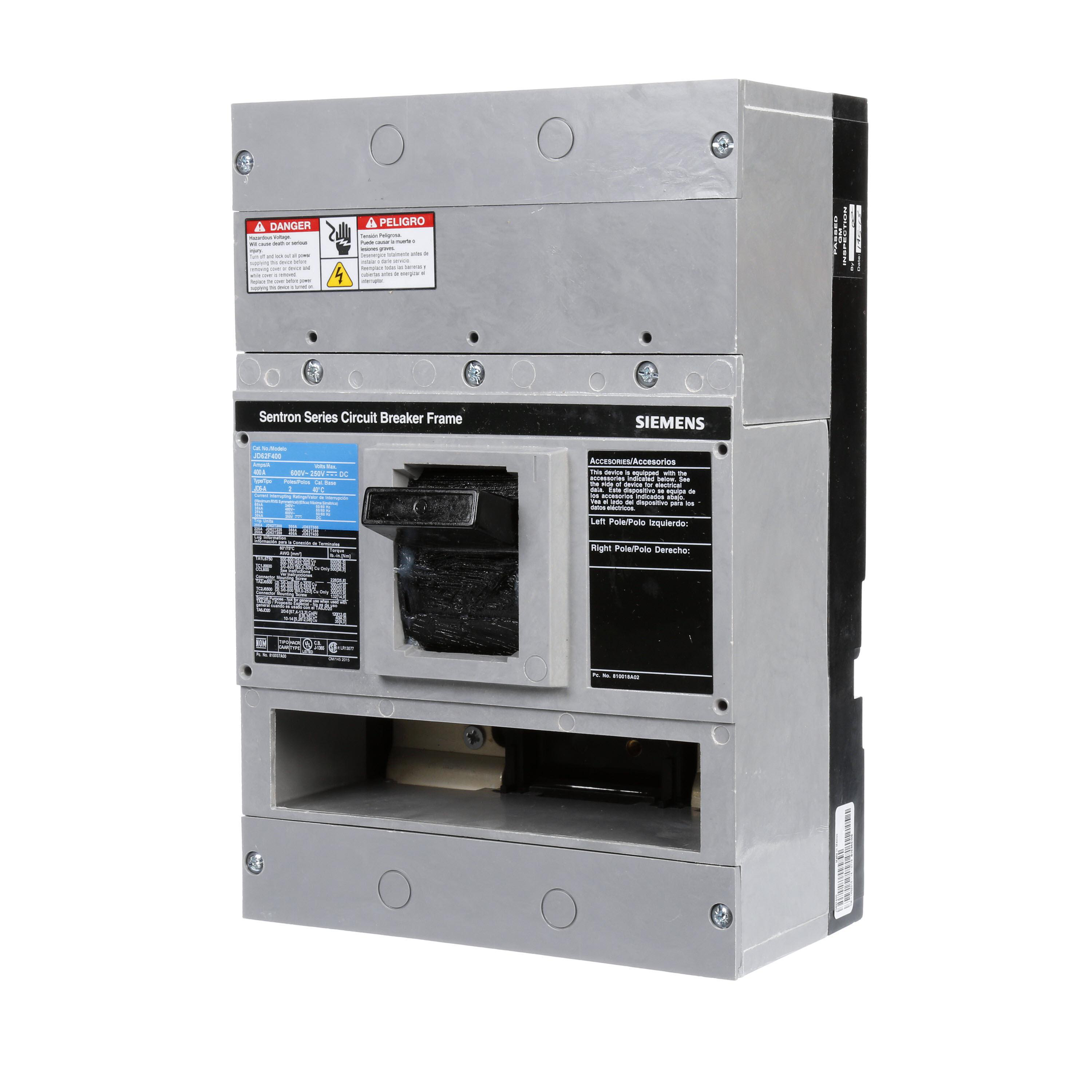 Product image for Frame 2-pole 250A 600VAC 250VDC