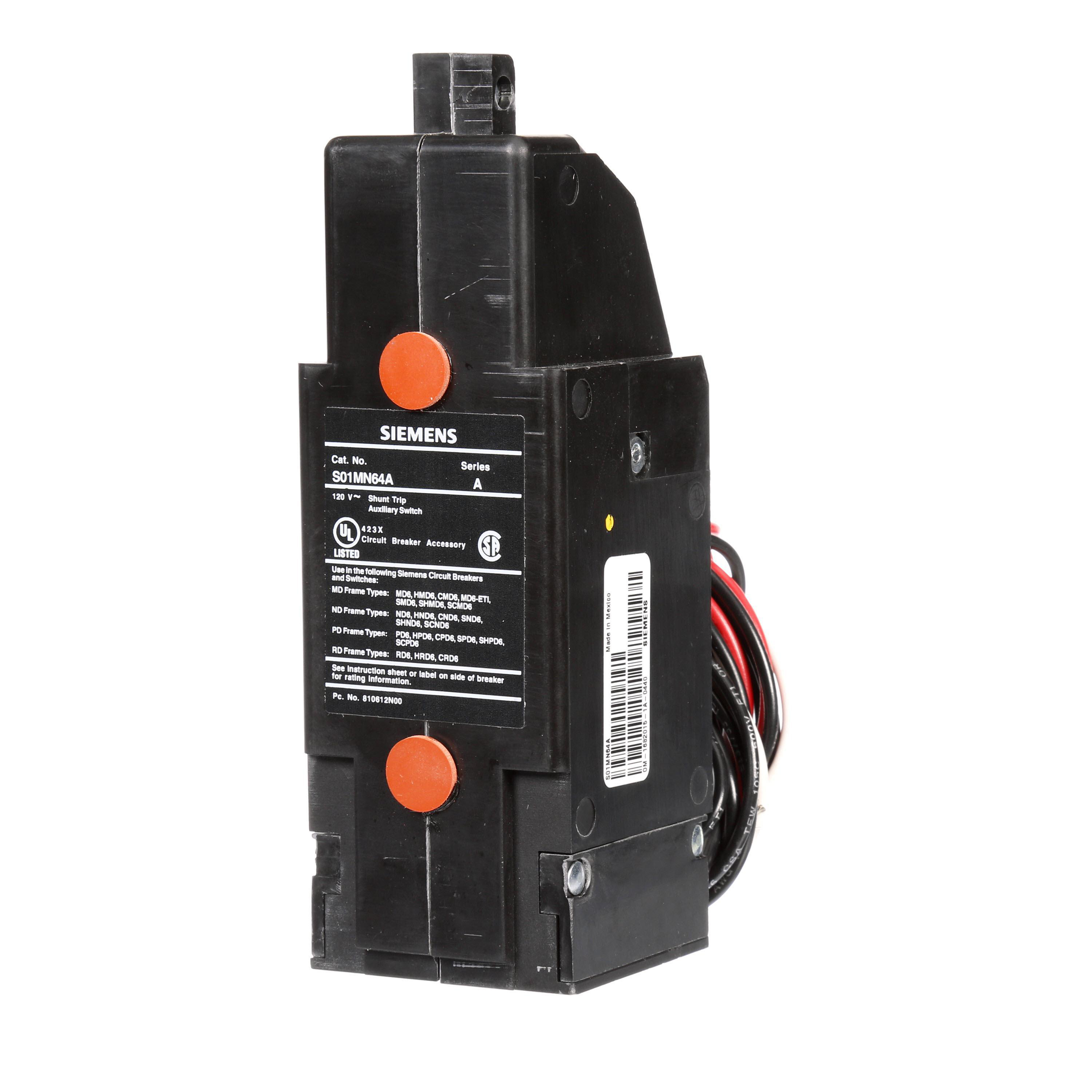 Product image for BREAKER MD/ND/PD/RD 120VAC ST/AUX SW