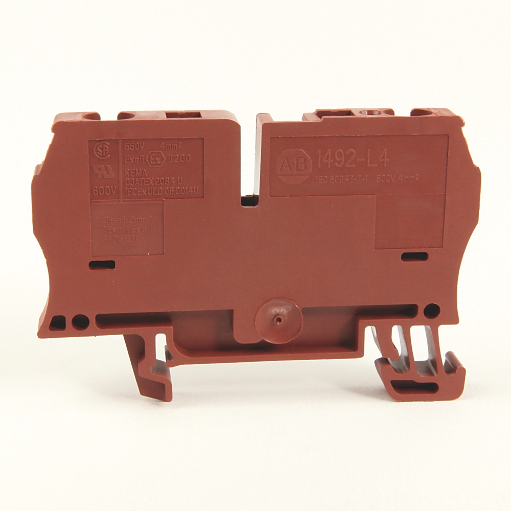 Product image for Block terminal feed-through spring-clamp 10-26AWG 35A 600V black