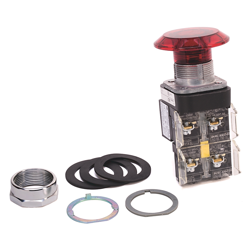 Product image for Switch selector 2-position jumbo mushroom 30.5mm