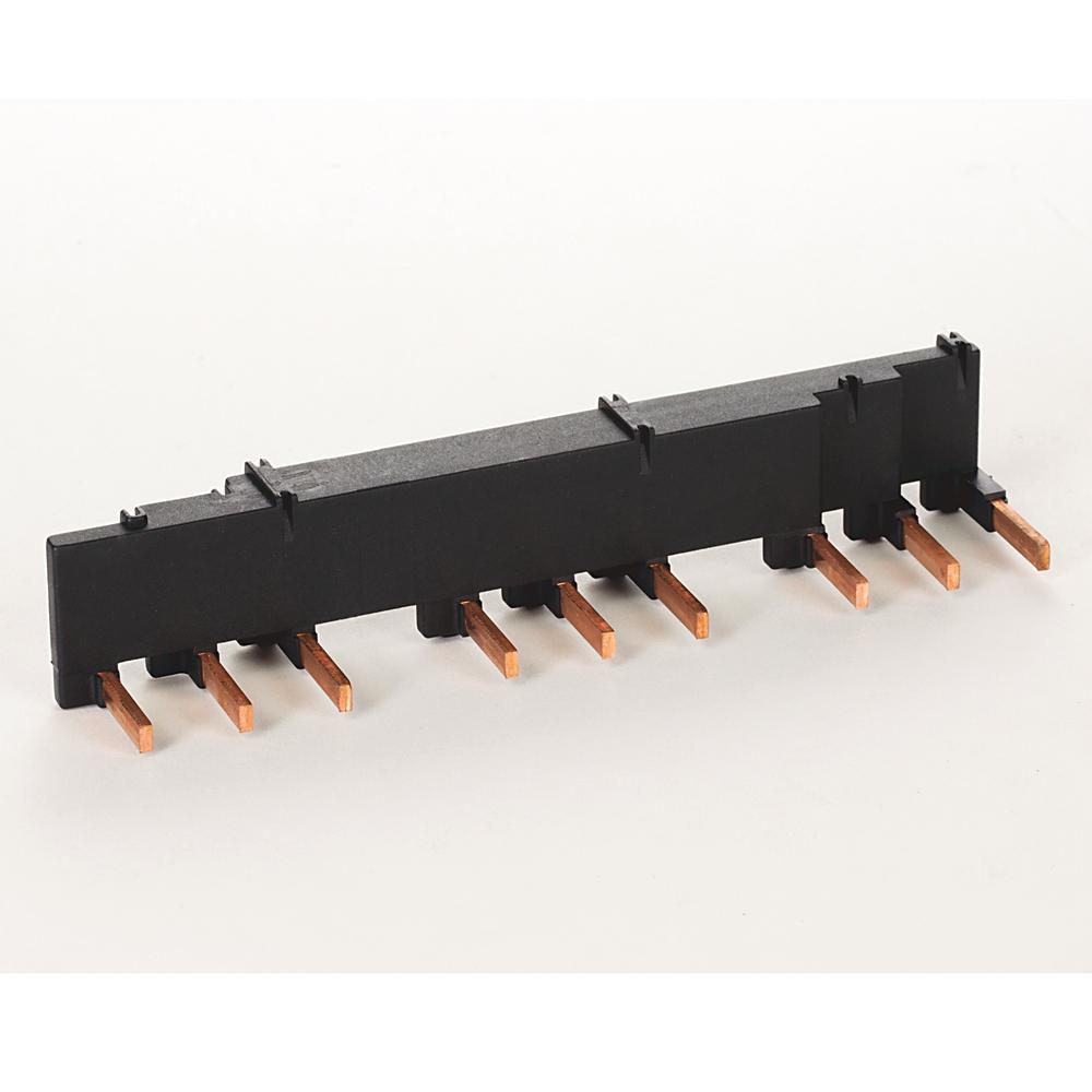 Product image for Busbar 3-phase 3 starters 63mm spacing 115AMP