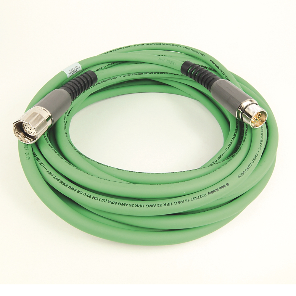 Product image for Cable feedback extension continuous flex incremental encoder TPE M7 green 12m