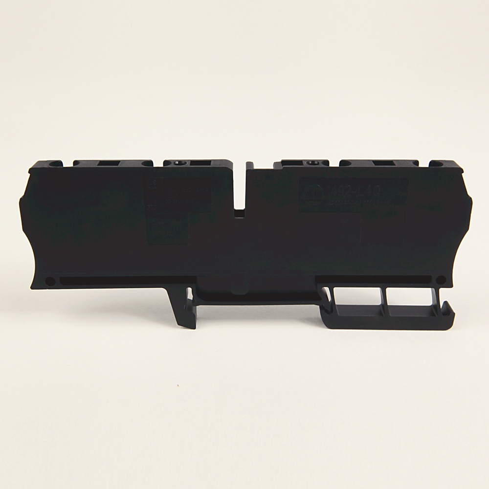 Product image for Block terminal feed-through 2-spring-clamp 10-26AWG 35A 600V black