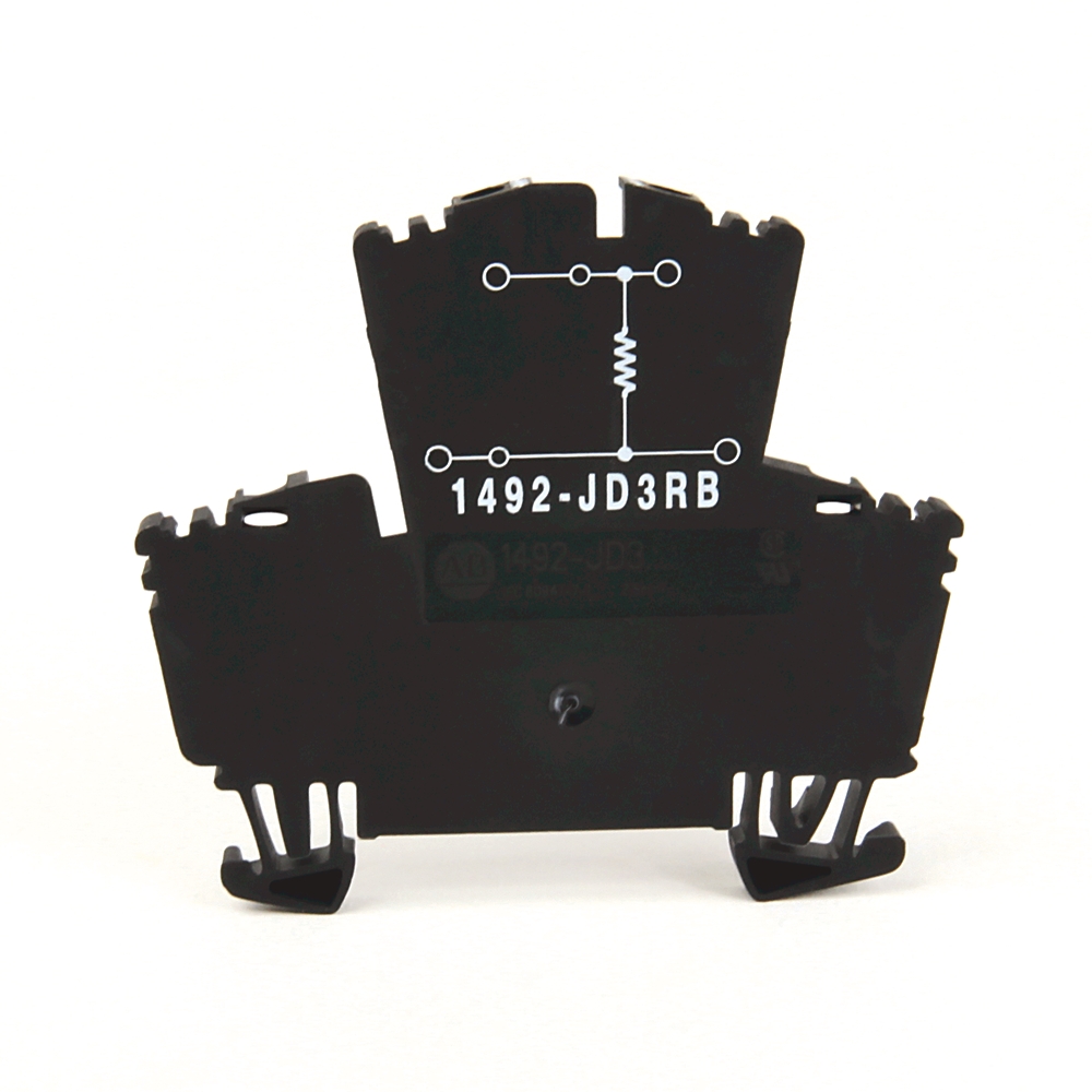 Product image for IEC 2-Ckt Feed-Through Blk,Resistor,4mm