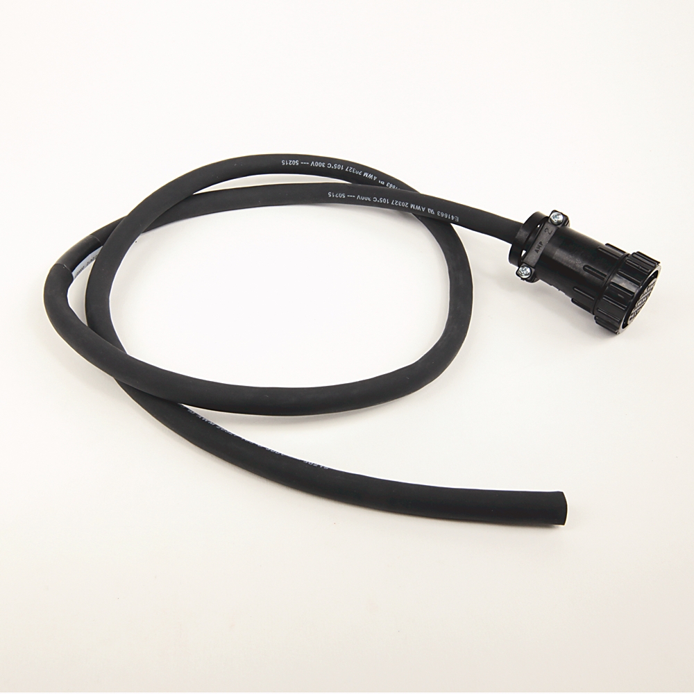 Product image for Cable feedback non-flex flying lead 28AWG TPE M6 black 1m