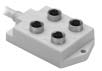 Product image for Distribution Box, DC Micro (M12), PNP LEDs, 4 Input Ports