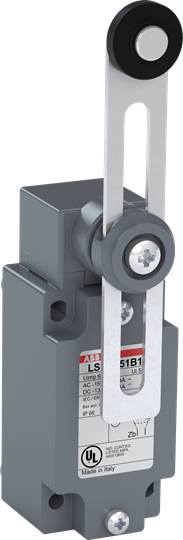 Product image for MET LIM.SW 40MM, ADJ POLY.ROL.LEVER