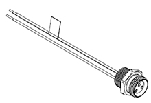 Product image for Receptacle 4-pole female 12'x1/2"-14 NPT