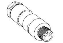 Product image for BRADH N03MA03124 1200910004 CONNECTOR MALE STR NC 3P M/M-ATTACH STR
