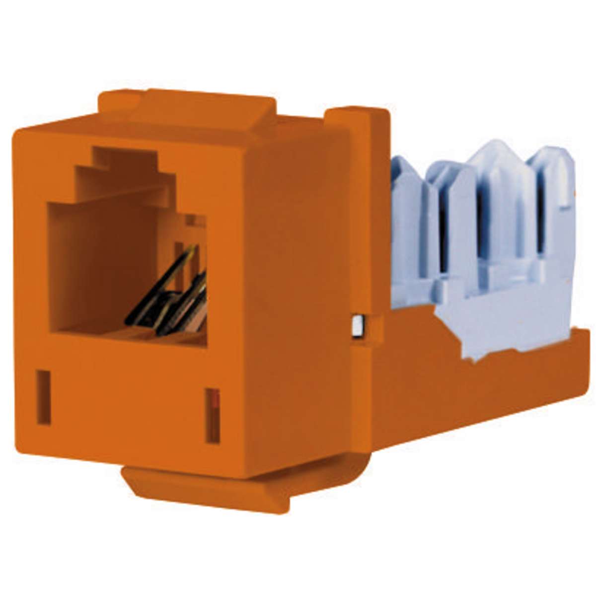 Product image for Jack USOC 6-pos thermoplastic orange XCELERATOR