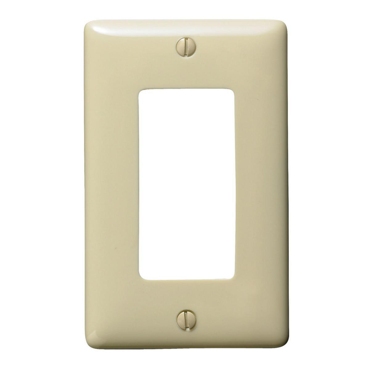 Product image for Plate wall 1-gang 1-decorator 347V ivory
