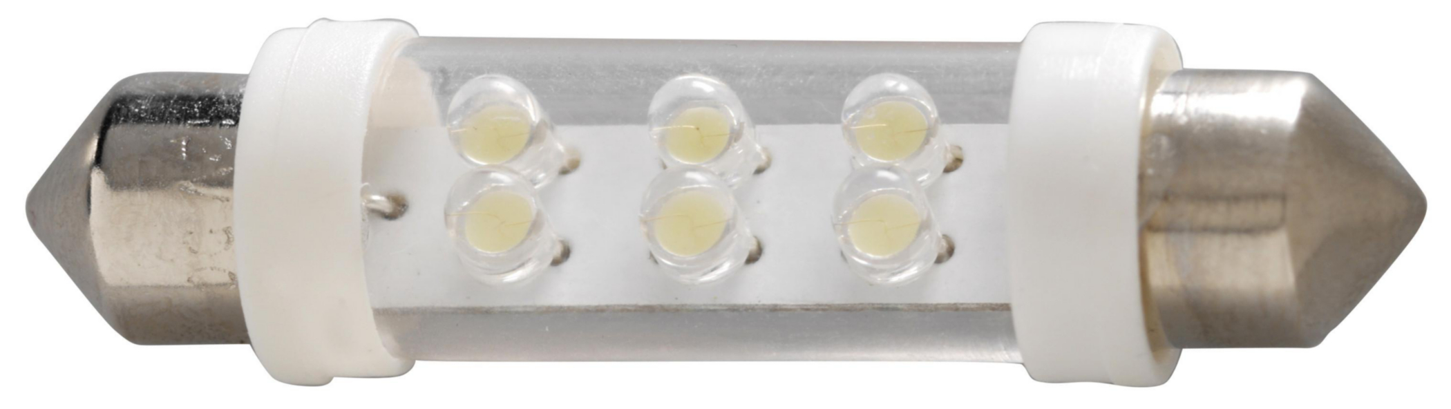 Product image for Lamp miniature LED festoon 10mm SV8.5mm 12VDC 17 lumens white clear